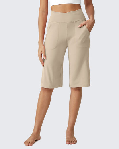Pantalones de yoga casuales capri de cintura alta EverGoing Loose 14