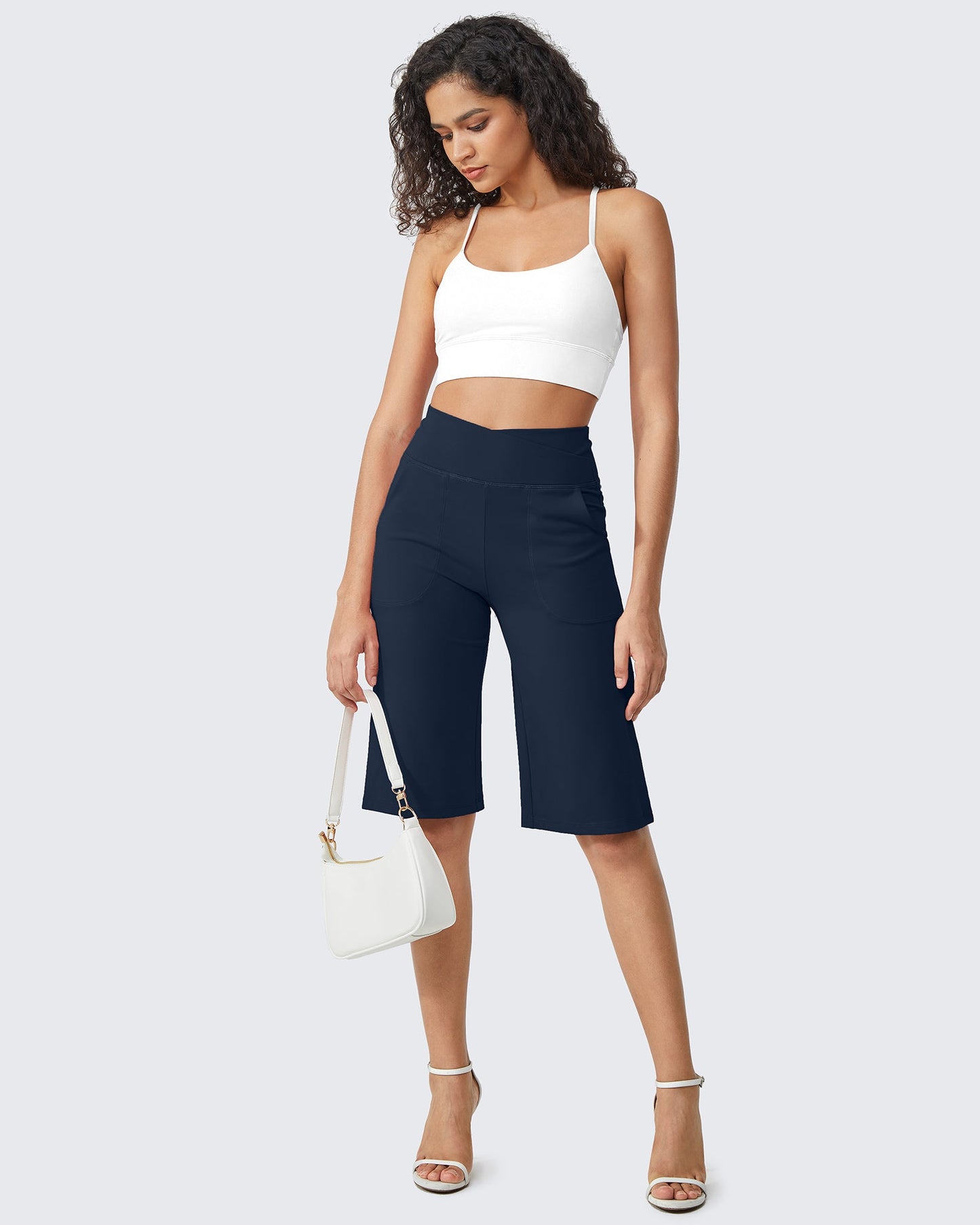 Pantalones de yoga casuales capri de cintura alta EverGoing Loose 14
