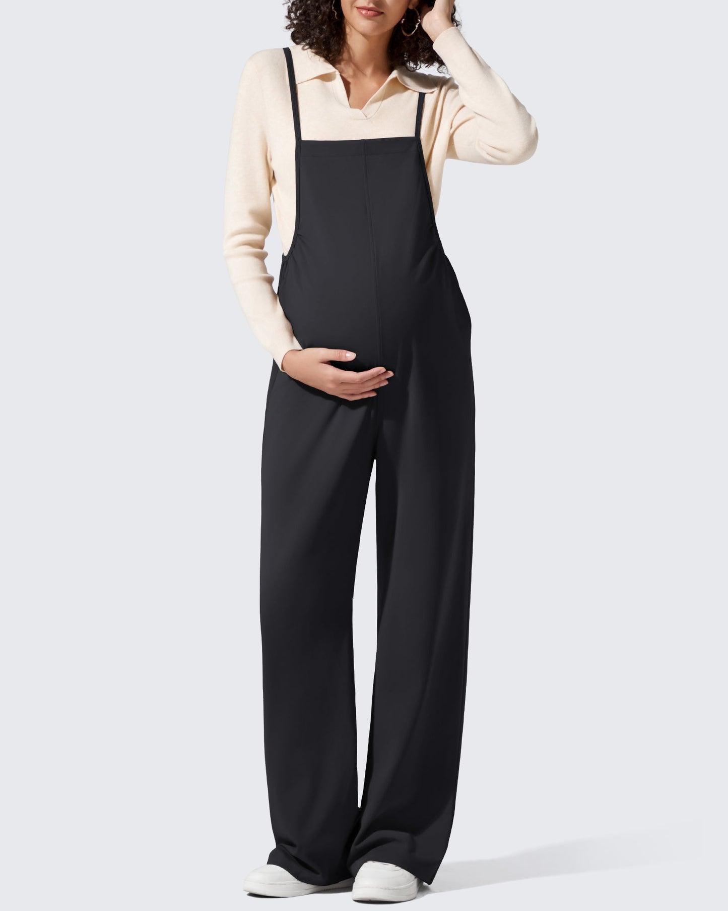 Mamelucos EverGoing Maternity con tirantes ajustables y piernas anchas
