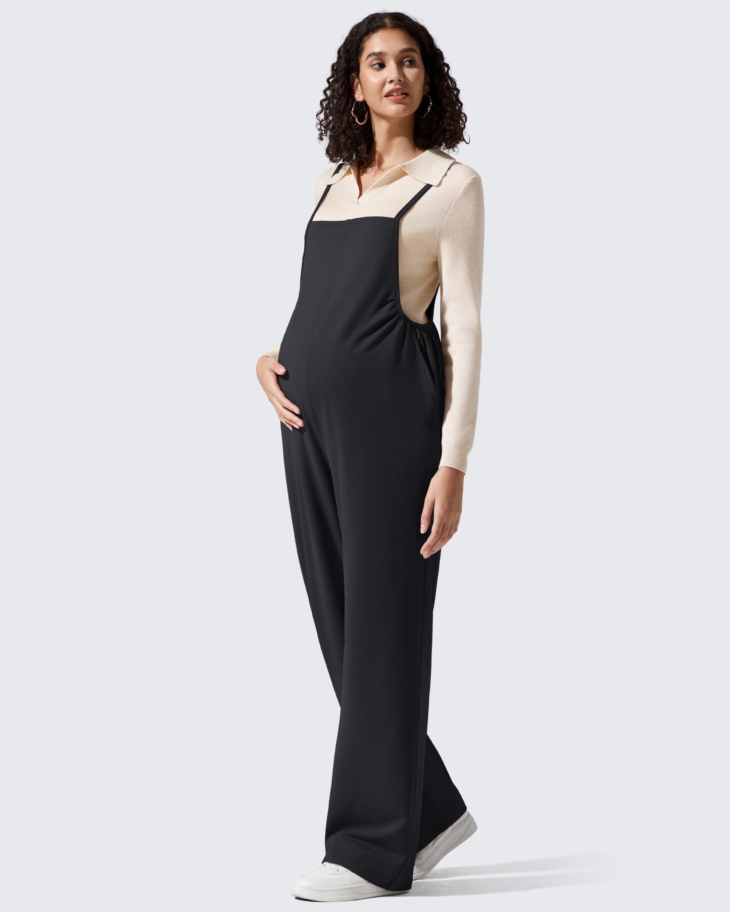 Mamelucos EverGoing Maternity con tirantes ajustables y piernas anchas