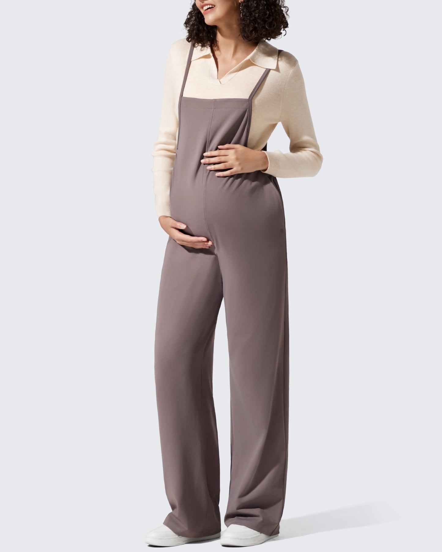 Mamelucos EverGoing Maternity con tirantes ajustables y piernas anchas