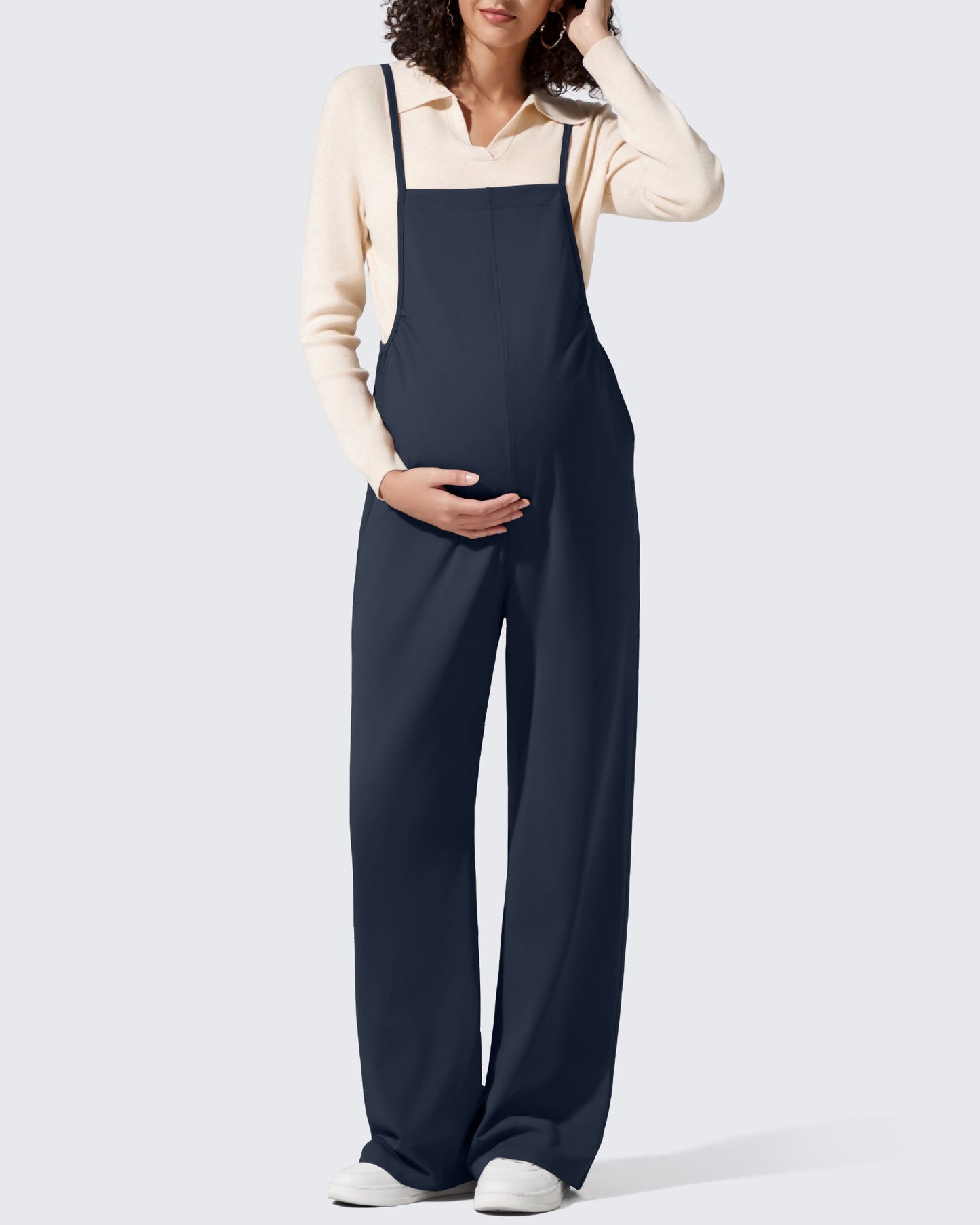 Mamelucos EverGoing Maternity con tirantes ajustables y piernas anchas