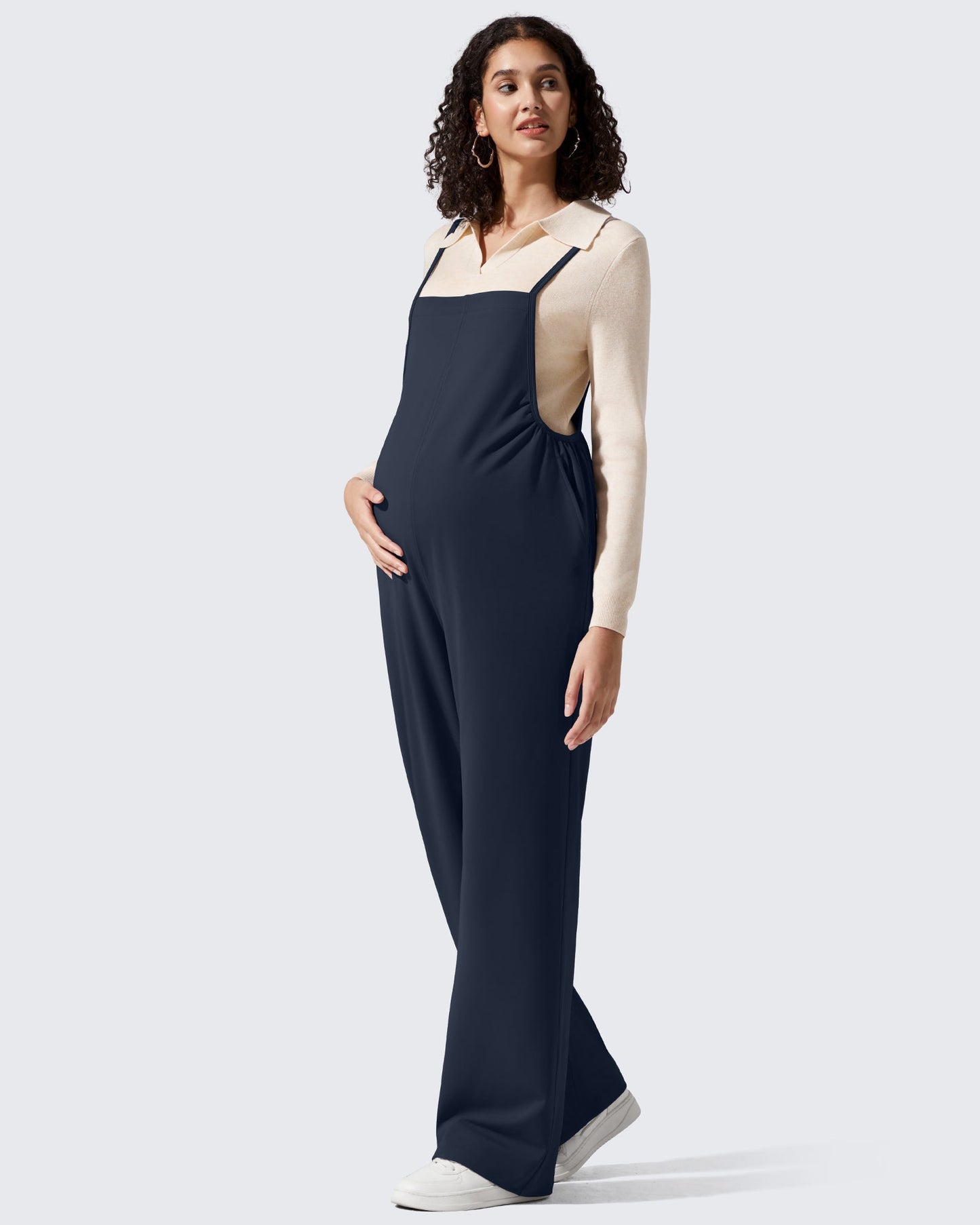 Mamelucos EverGoing Maternity con tirantes ajustables y piernas anchas