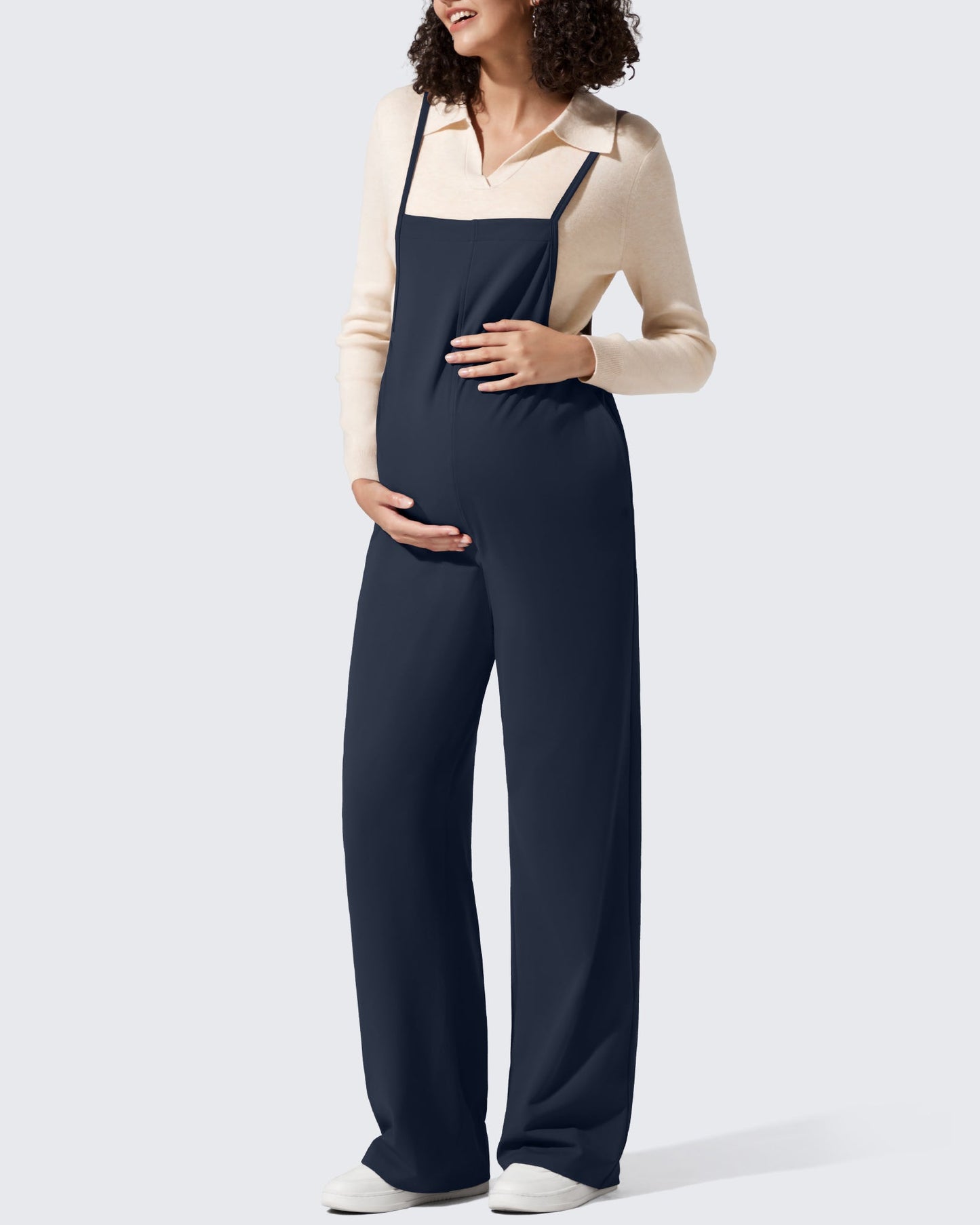 Mamelucos EverGoing Maternity con tirantes ajustables y piernas anchas