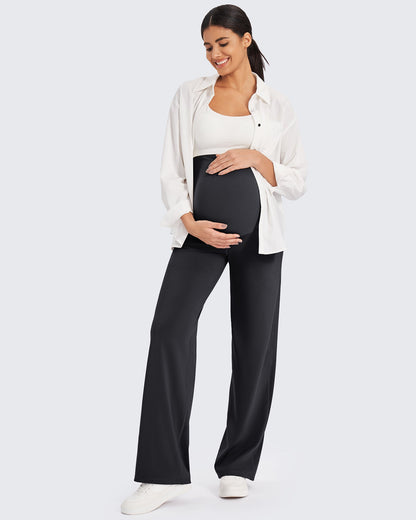 Pantalones de pernera ancha elásticos de maternidad EverGoing
