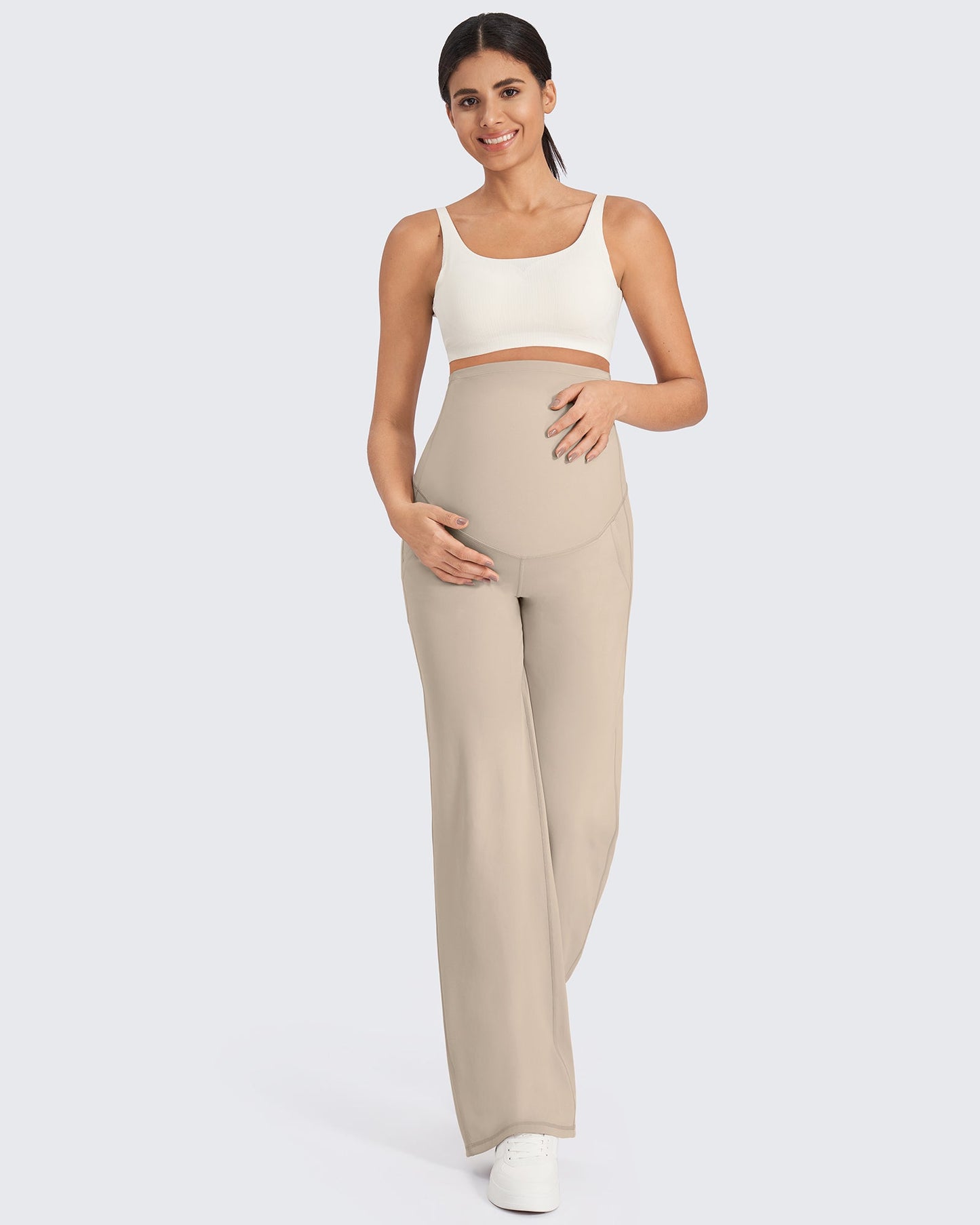 Pantalones de pernera ancha elásticos de maternidad EverGoing