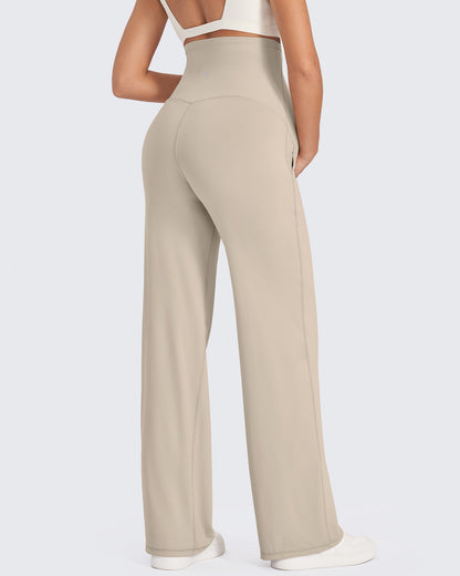 Pantalones de pernera ancha elásticos de maternidad EverGoing