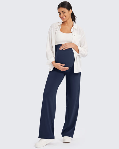 Pantalones de pernera ancha elásticos de maternidad EverGoing