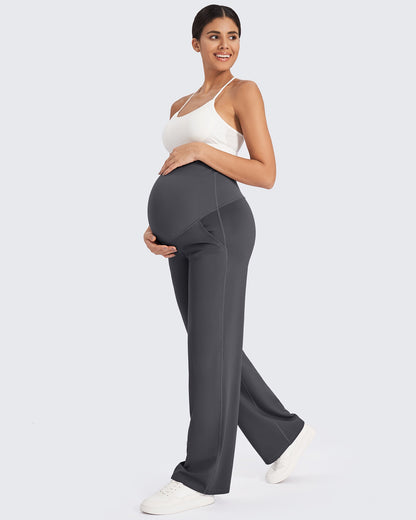 Pantalones de pernera ancha elásticos de maternidad EverGoing