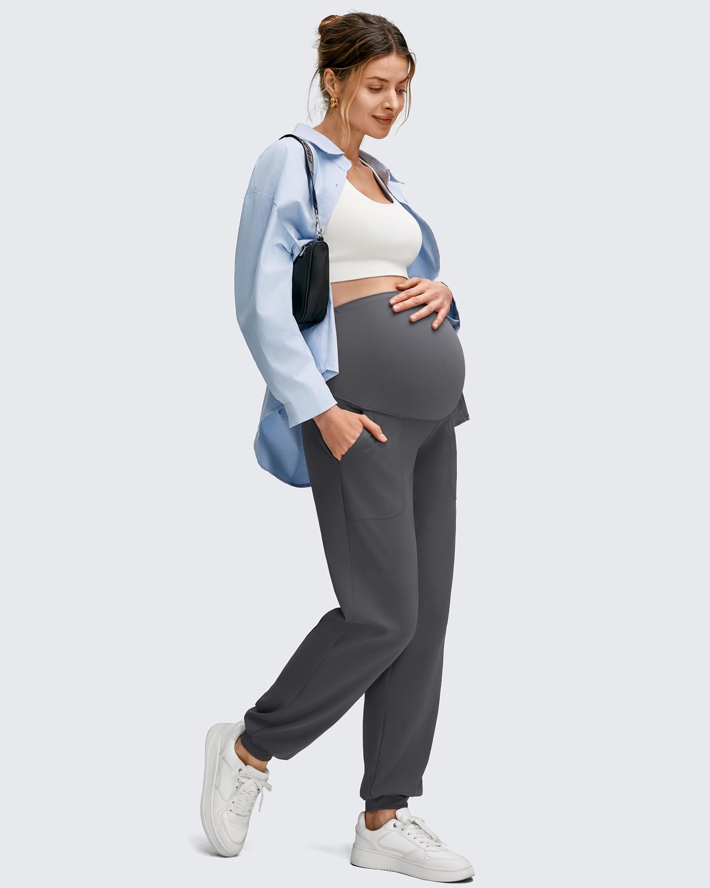 Pantalones de chándal EverGoing Maternity Workout por encima del vientre