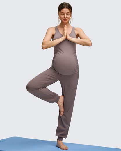 Pantalones de chándal EverGoing Maternity Workout por encima del vientre