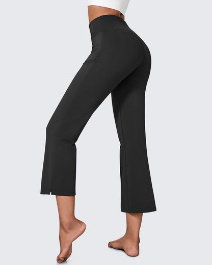 Pantalones Flare Casual de Negocios de Tiro Medio Elásticos EverGoing
