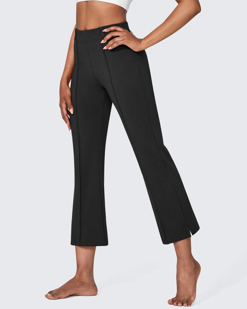 Pantalones Flare Casual de Negocios de Tiro Medio Elásticos EverGoing