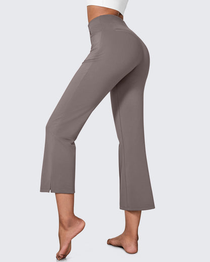 Pantalones Flare Casual de Negocios de Tiro Medio Elásticos EverGoing