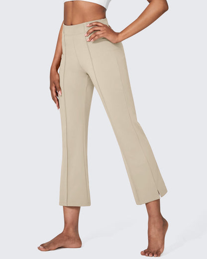 Pantalones Flare Casual de Negocios de Tiro Medio Elásticos EverGoing