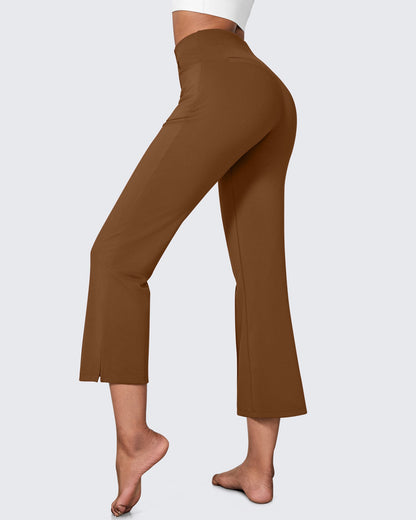 Pantalones Flare Casual de Negocios de Tiro Medio Elásticos EverGoing