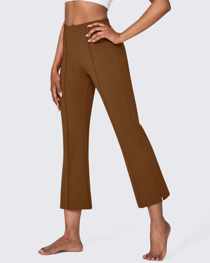 Pantalones Flare Casual de Negocios de Tiro Medio Elásticos EverGoing