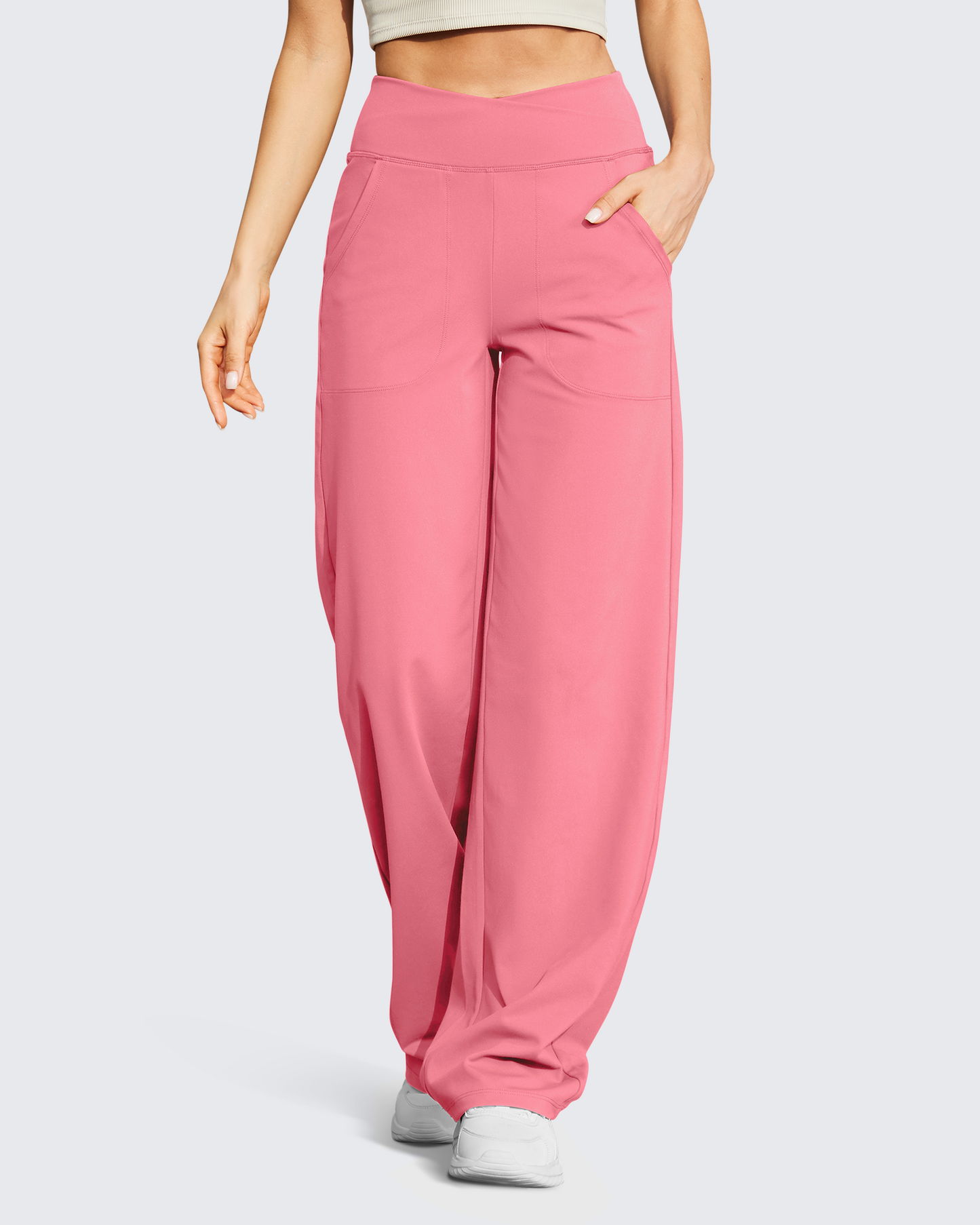 Pantalones anchos de talle alto informales EverGoing para petisa