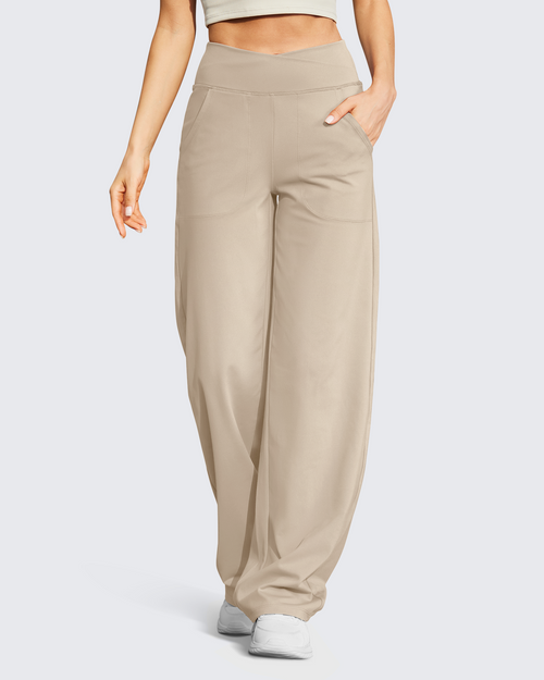 Pantalones anchos de talle alto informales EverGoing para petisa