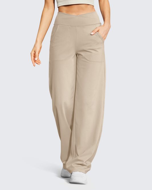 Pantalones anchos de talle alto informales EverGoing para petisa