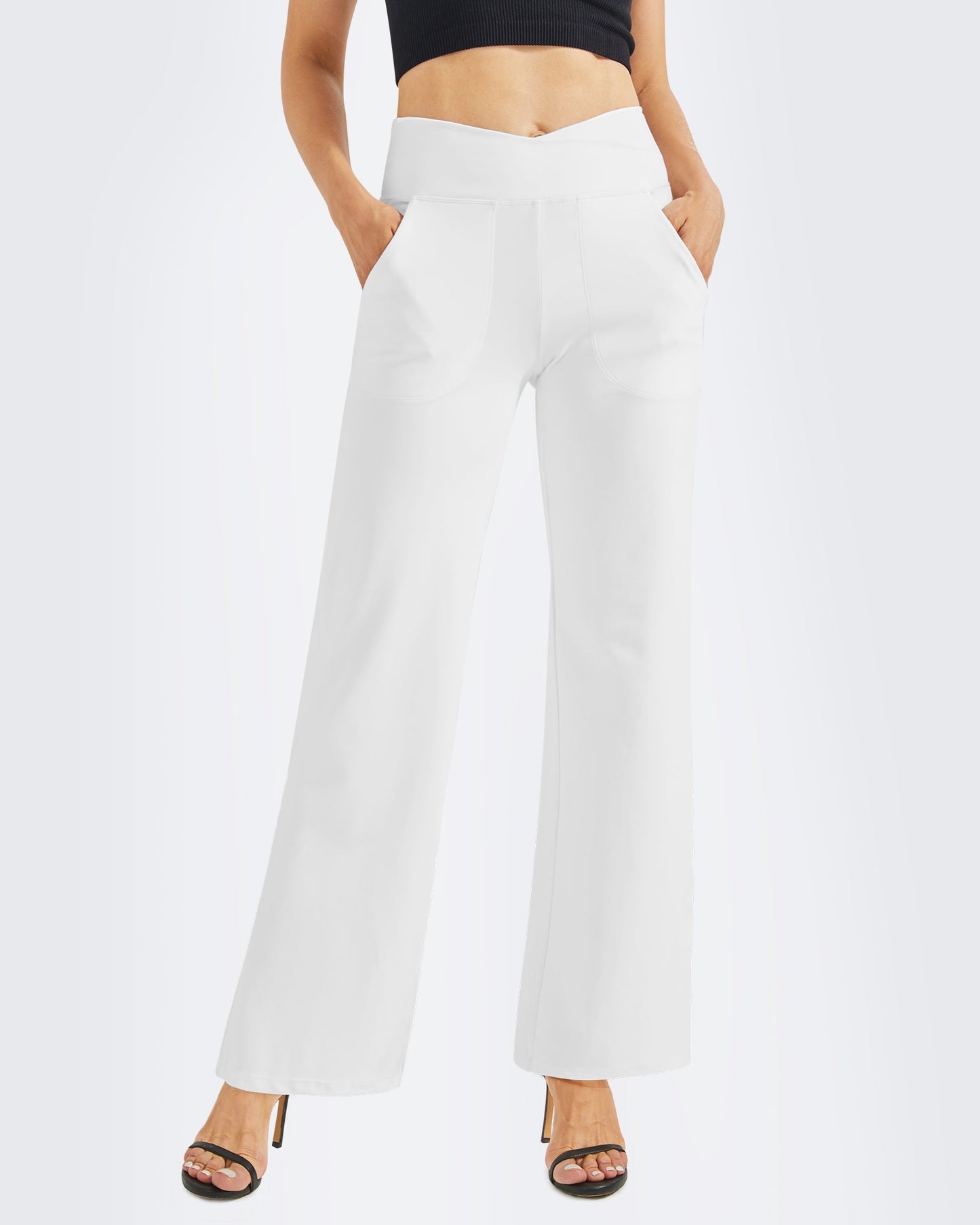 Pantalones anchos de talle alto informales EverGoing para petisa