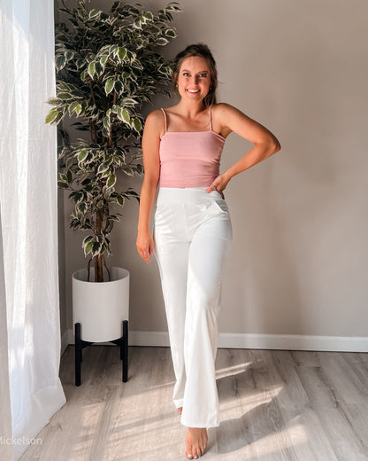 Pantalones anchos de talle alto informales EverGoing para petisa