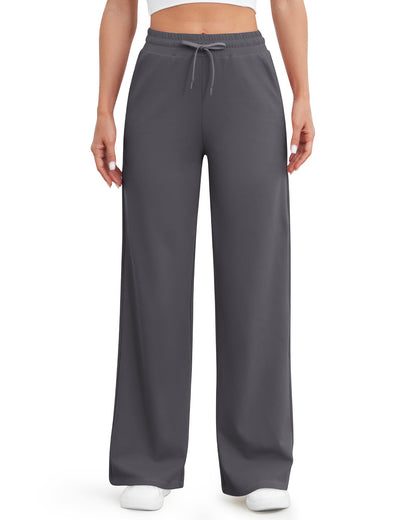 Pantalones casuales de pierna ancha EverGoing con cordón en la cintura