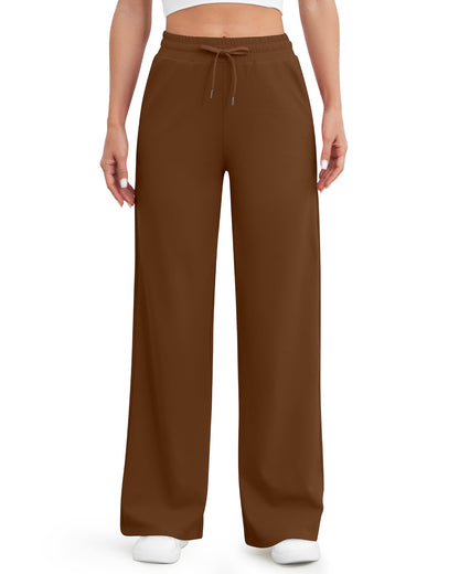 Pantalones casuales de pierna ancha EverGoing con cordón en la cintura