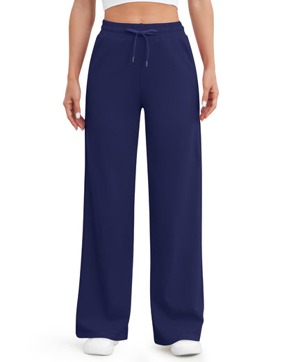 Pantalones casuales de pierna ancha EverGoing con cordón en la cintura
