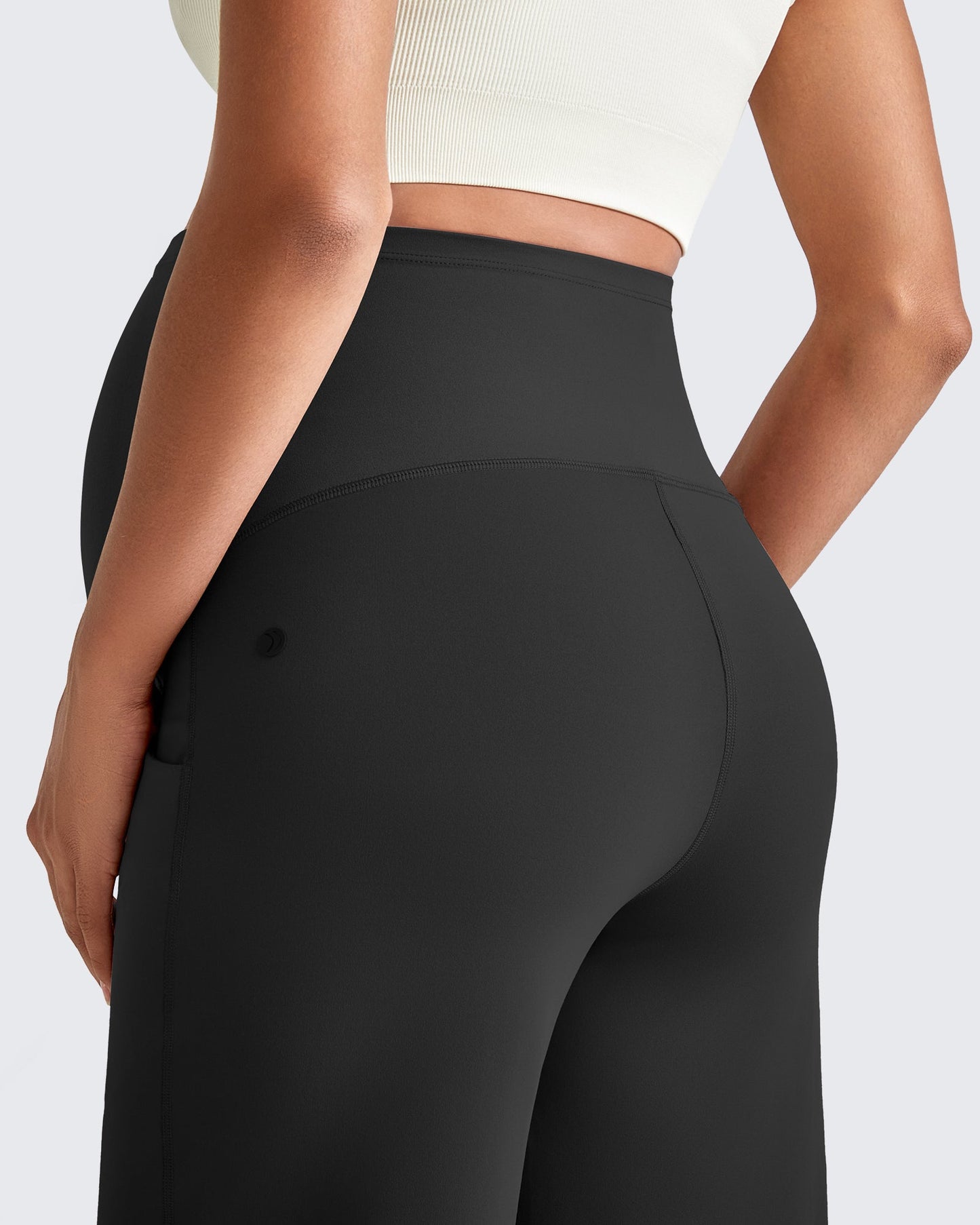Pantalones Premamá de Pierna Ancha con Pliegues Delanteros y Bolsillos EverGoing