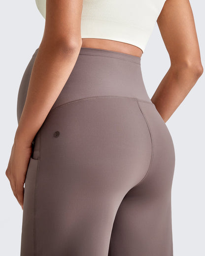Pantalones Premamá de Pierna Ancha con Pliegues Delanteros y Bolsillos EverGoing