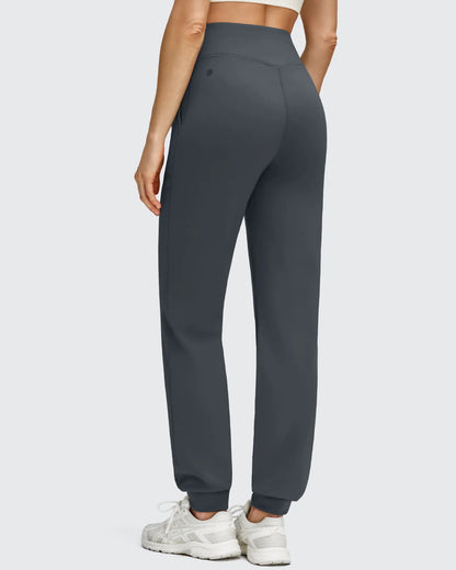 Pantalones deportivos de jogger con forro polar, puños elásticos y bolsillos