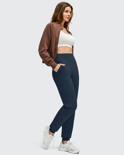 Pantalones deportivos de jogger con forro polar, puños elásticos y bolsillos