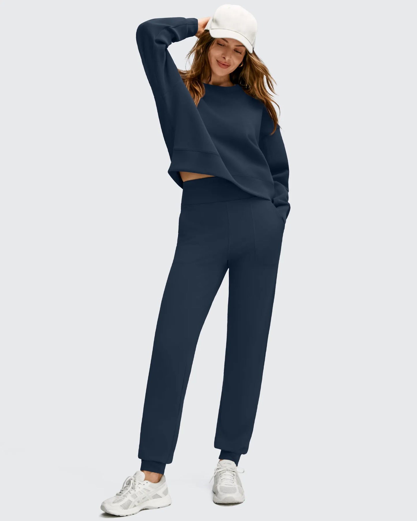 Pantalones deportivos de jogger con forro polar, puños elásticos y bolsillos