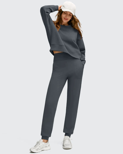 Pantalones deportivos de jogger con forro polar, puños elásticos y bolsillos