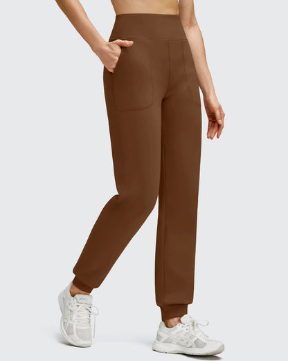 Pantalones deportivos de jogger con forro polar, puños elásticos y bolsillos
