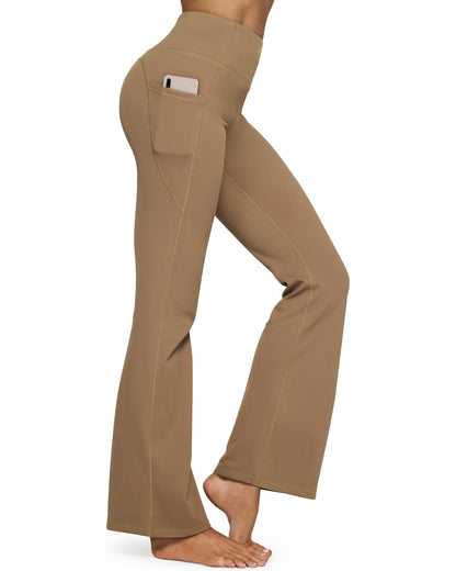 Pantalones Casuales Acampanados de Talle Alto con Forro Polar