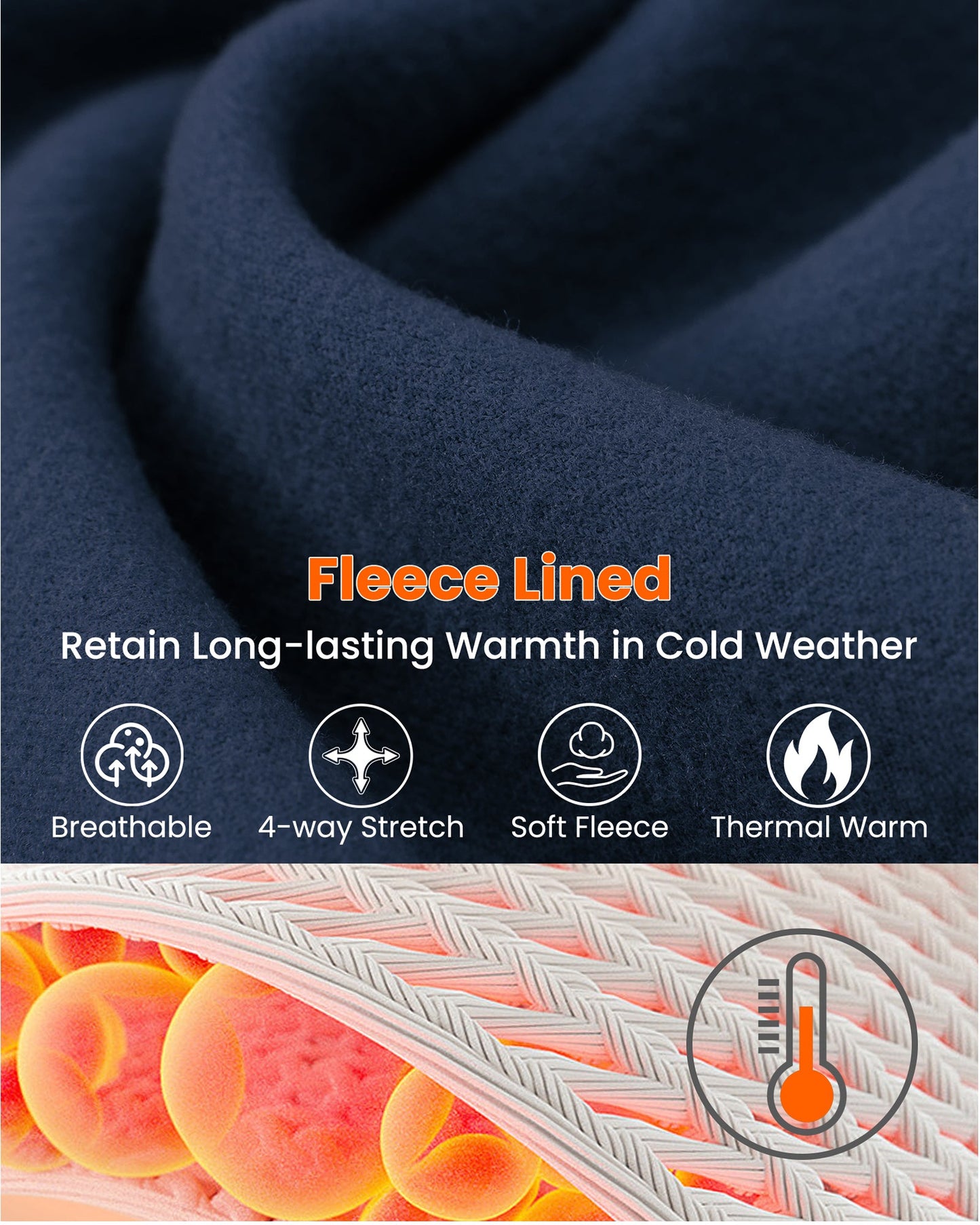Pantalones acampanados de trabajo de cintura alta con forro polar