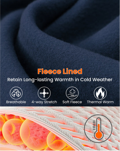 Pantalones acampanados de trabajo de cintura alta con forro polar