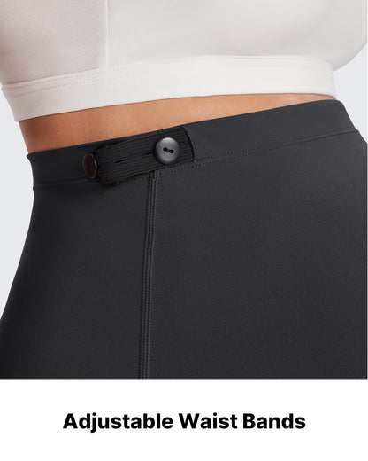 Pantalones de trabajo cálidos de maternidad forrados con forro polar