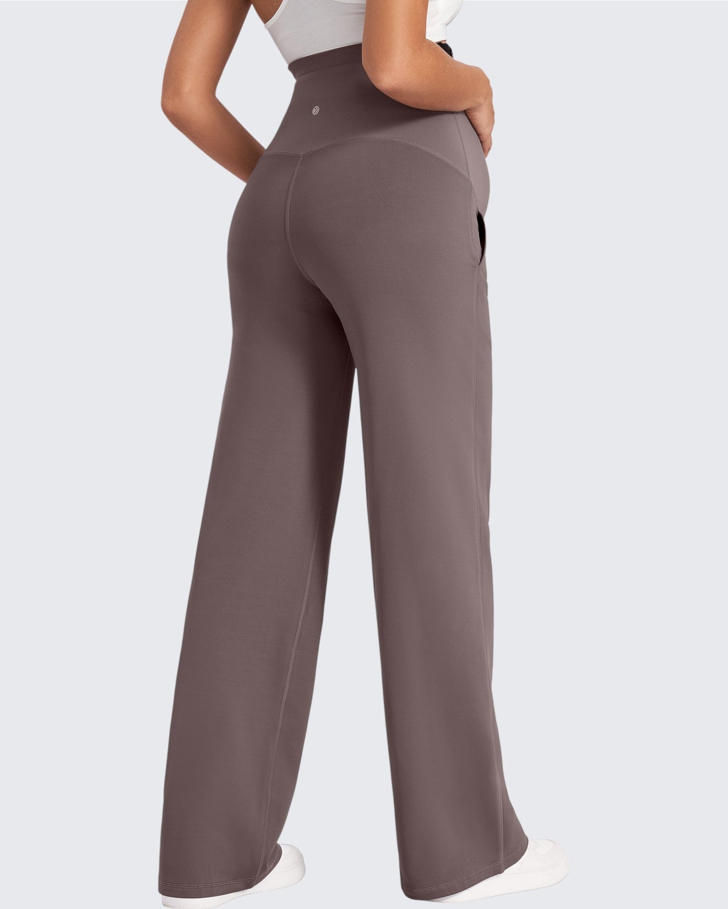 Pantalones de trabajo cálidos de maternidad forrados con forro polar