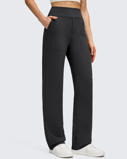 Pantalones de trabajo térmicos con forro polar de pierna recta para invierno