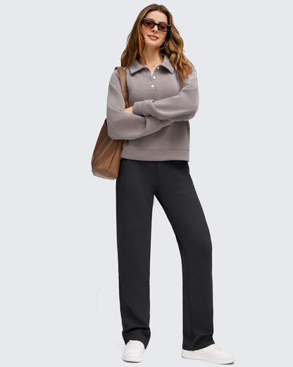 Pantalones de trabajo térmicos con forro polar de pierna recta para invierno