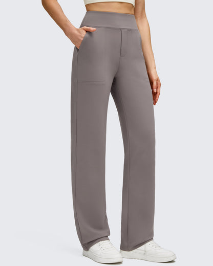 Pantalones de trabajo térmicos con forro polar de pierna recta para invierno