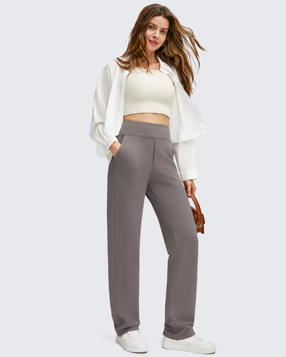 Pantalones de trabajo térmicos con forro polar de pierna recta para invierno