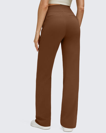 Pantalones de trabajo térmicos con forro polar de pierna recta para invierno