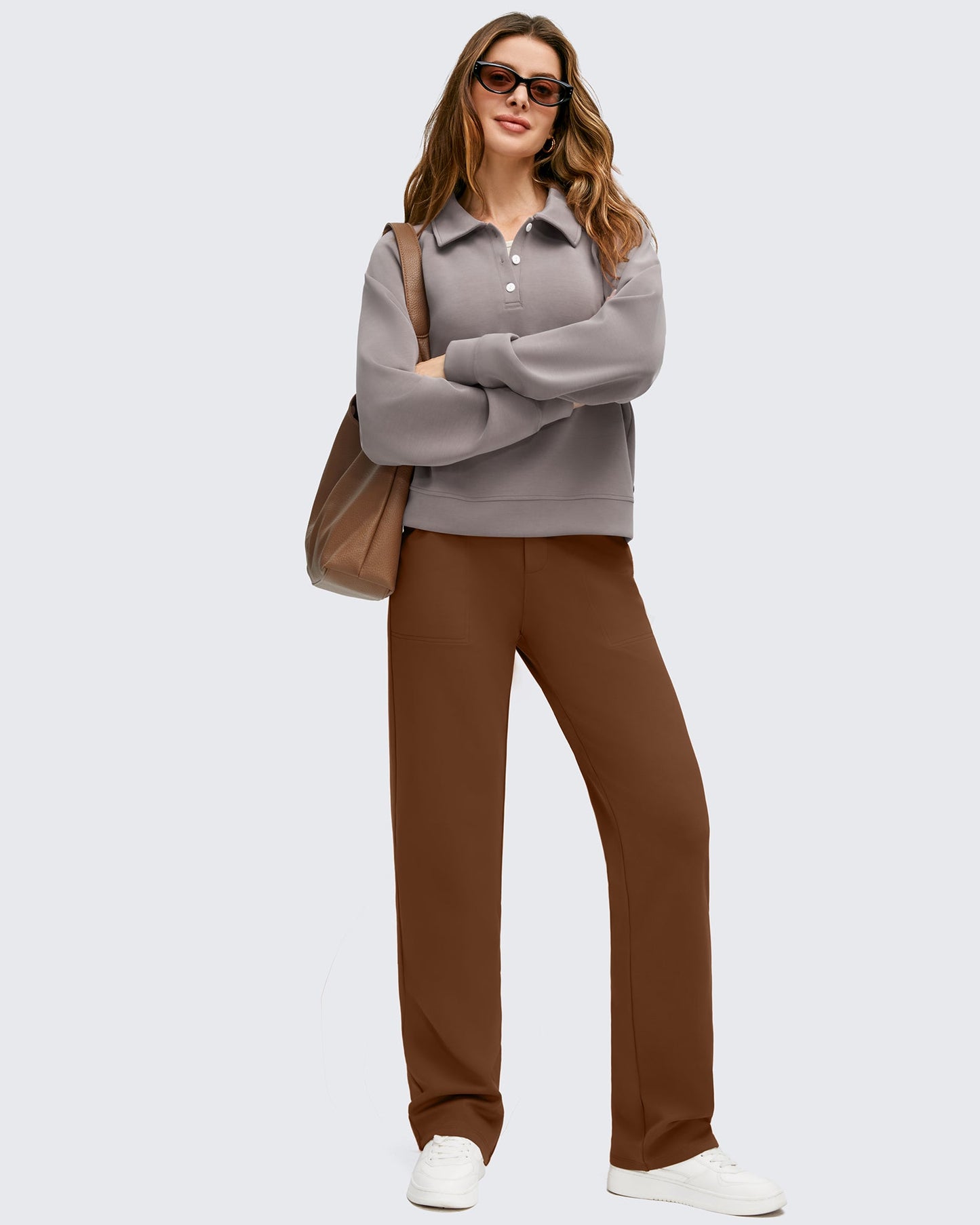 Pantalones de trabajo térmicos con forro polar de pierna recta para invierno