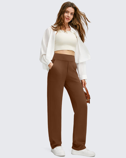 Pantalones de trabajo térmicos con forro polar de pierna recta para invierno