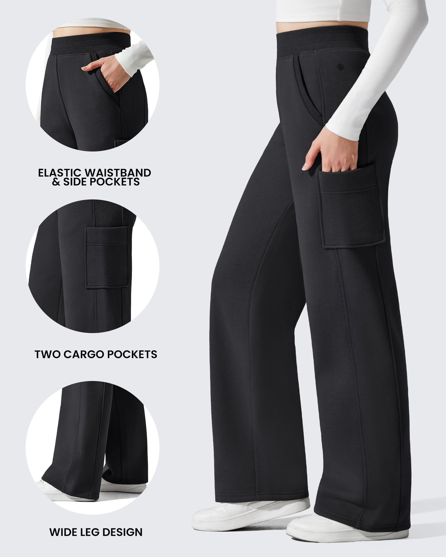 Pantalones de pernera ancha térmicos con forro polar Flurrylux
