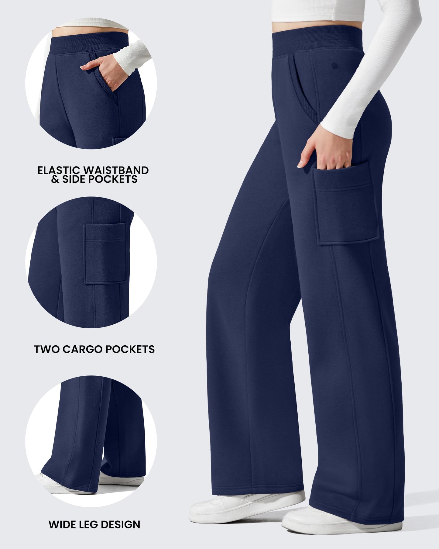 Pantalones de pernera ancha térmicos con forro polar Flurrylux